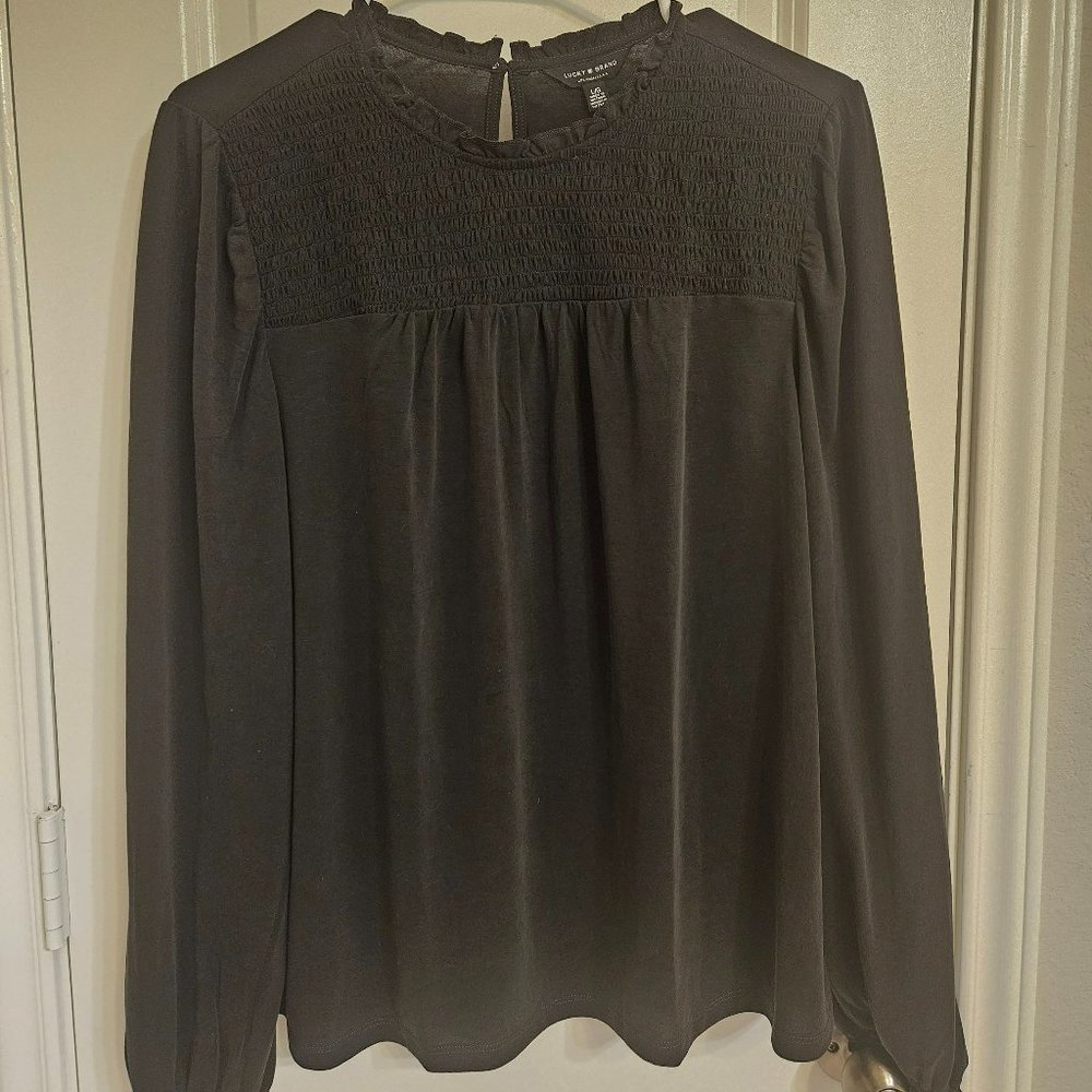 NWT Lucky Brand Black Blouse
